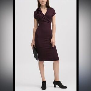 NADIA TARR Convertible Draped Pencil Dress Medium